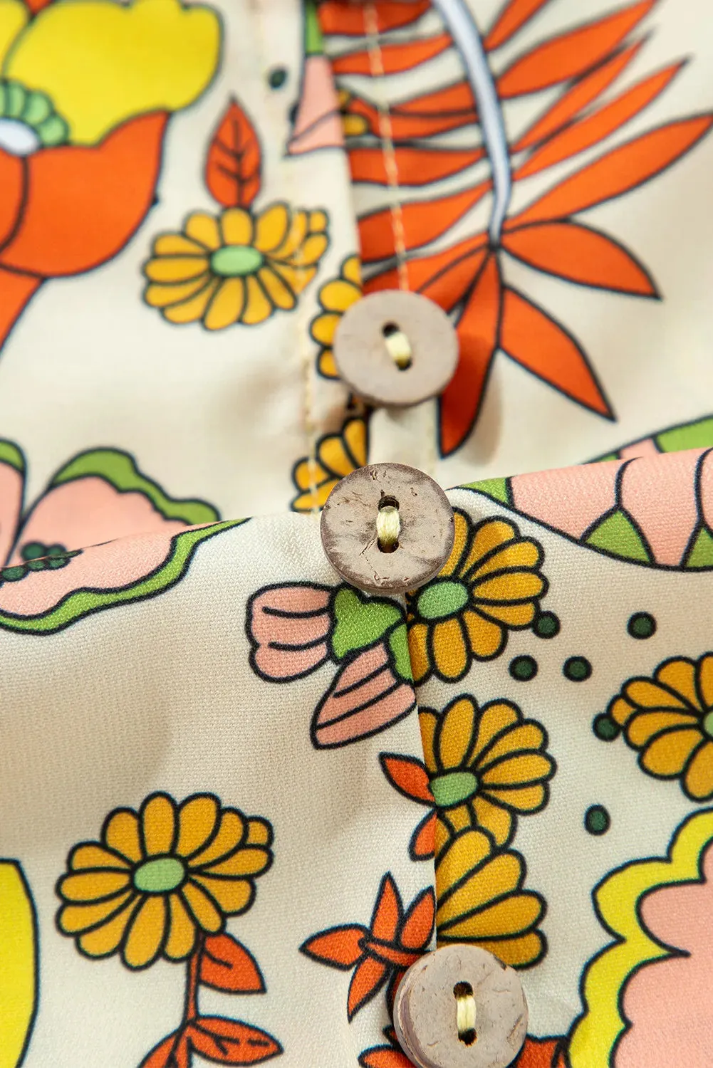 🌼 Printed Tie Neck Balloon Sleeve Mini Dress 🌼