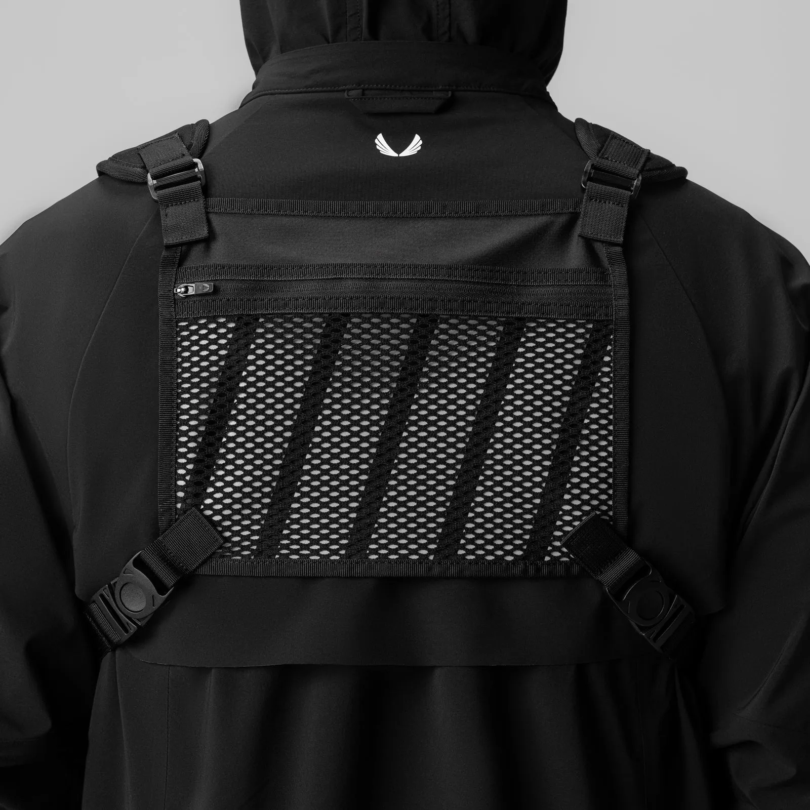 0634. Conditioning Chest Pack - Black "Grid"