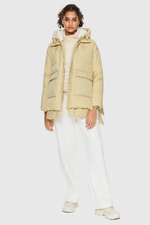 092 O-Lab Hooded Down Jacket with Slitted Hem