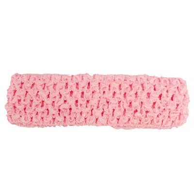 1 1/2" Pink Crochet Headband