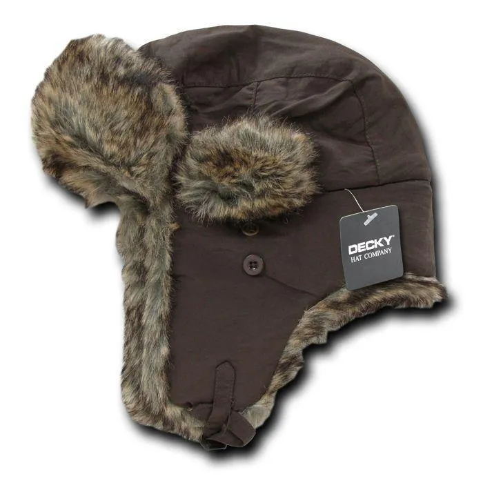 1 Dozen Aviator Bomber Soft Faux Fur Ear Flap Hat Cap Trooper Trapper Wholesale