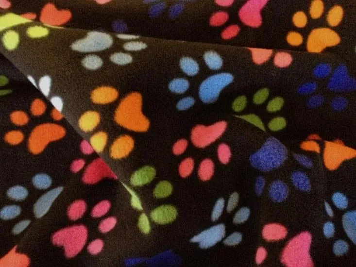 1 pair of fleece paw print car seatbelt pads white and black and multicolour