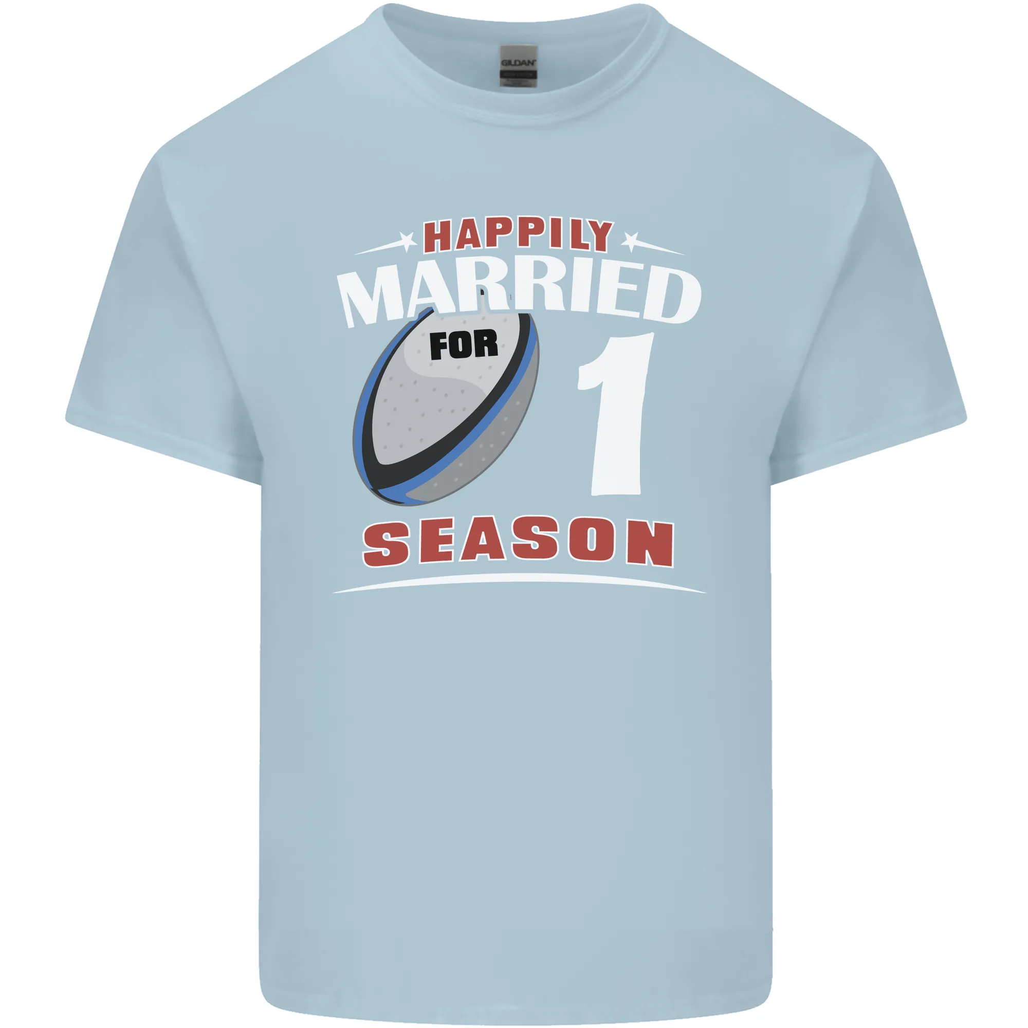 1 Year Wedding Anniversary 1st Rugby Mens Light Cotton T-Shirt