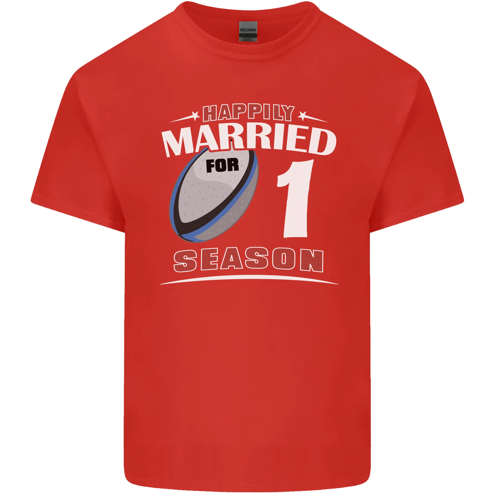 1 Year Wedding Anniversary 1st Rugby Mens Light Cotton T-Shirt