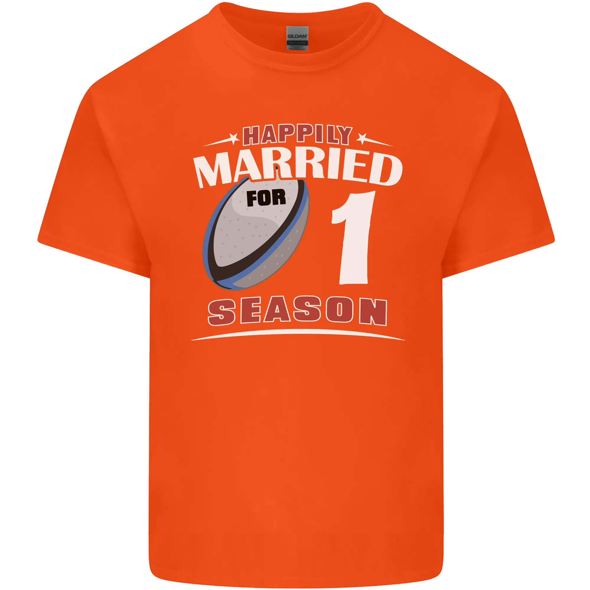 1 Year Wedding Anniversary 1st Rugby Mens Light Cotton T-Shirt