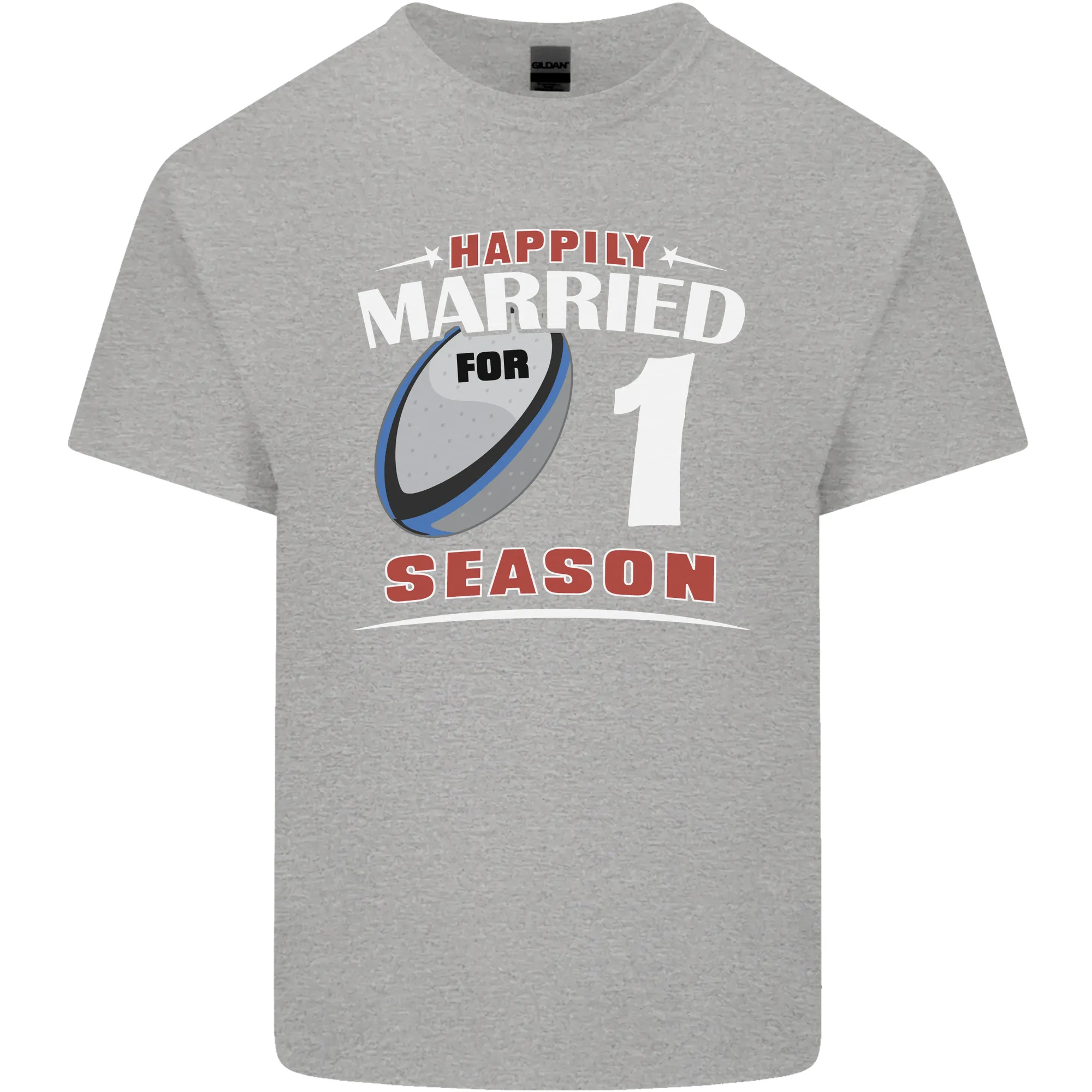 1 Year Wedding Anniversary 1st Rugby Mens Light Cotton T-Shirt