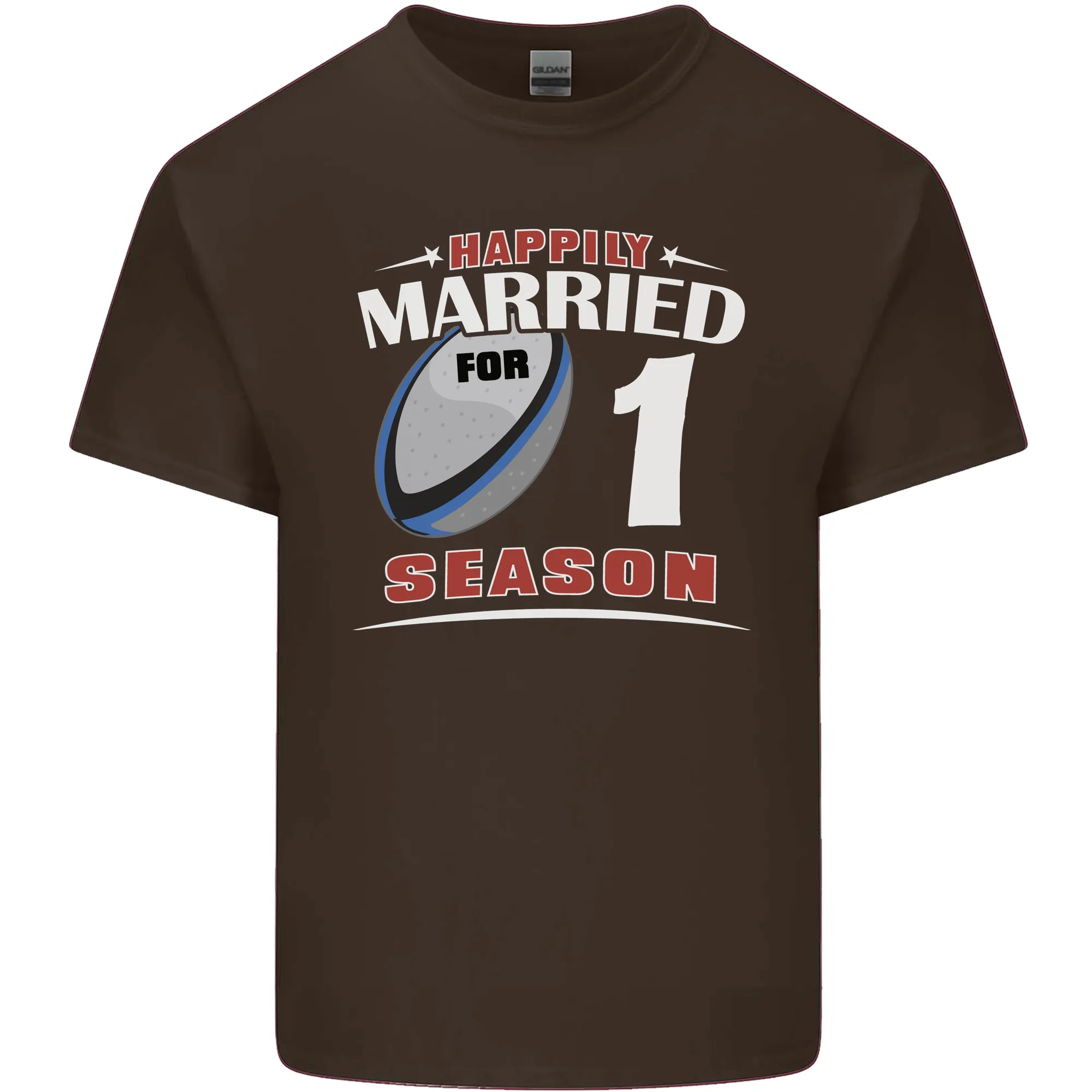 1 Year Wedding Anniversary 1st Rugby Mens Light Cotton T-Shirt