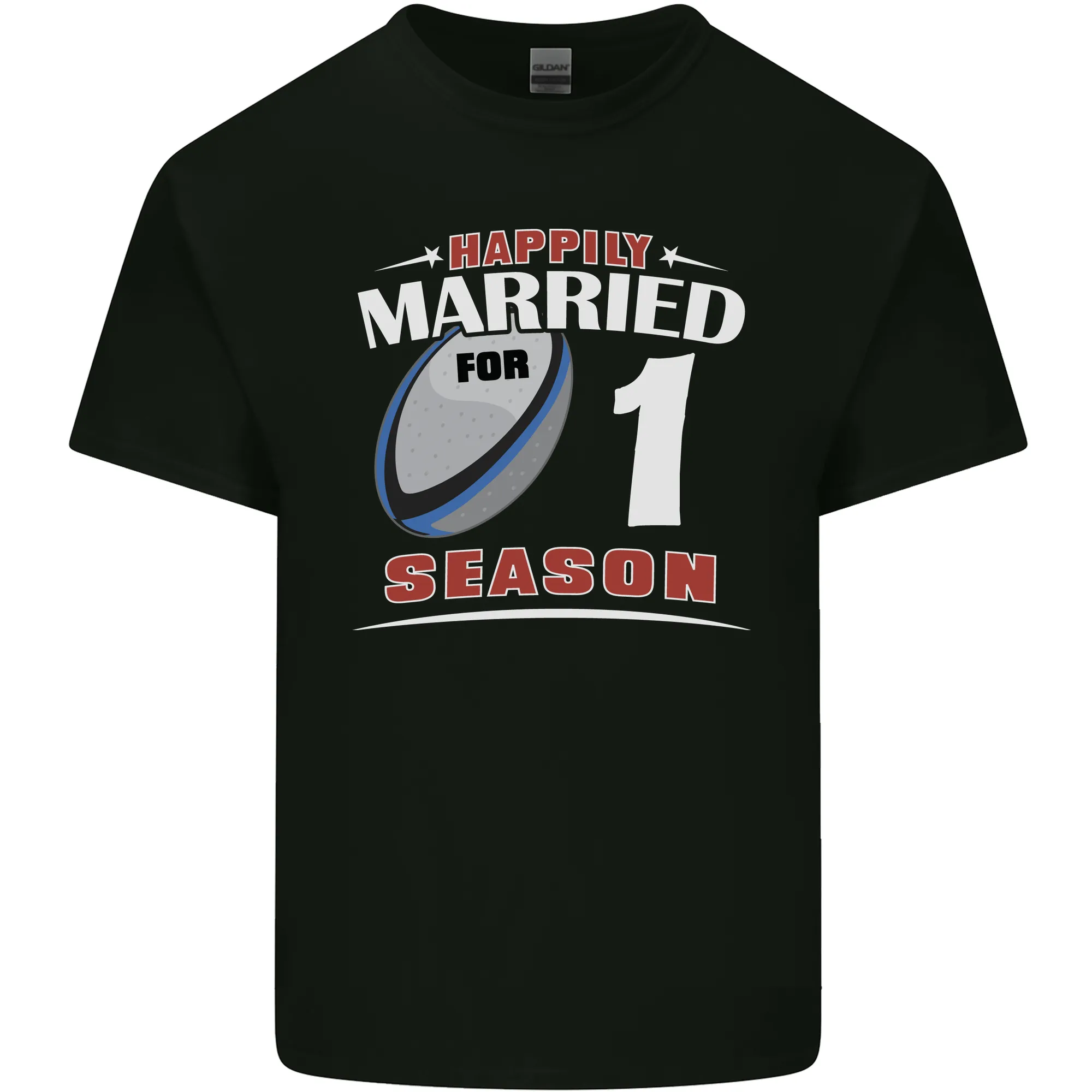 1 Year Wedding Anniversary 1st Rugby Mens Light Cotton T-Shirt