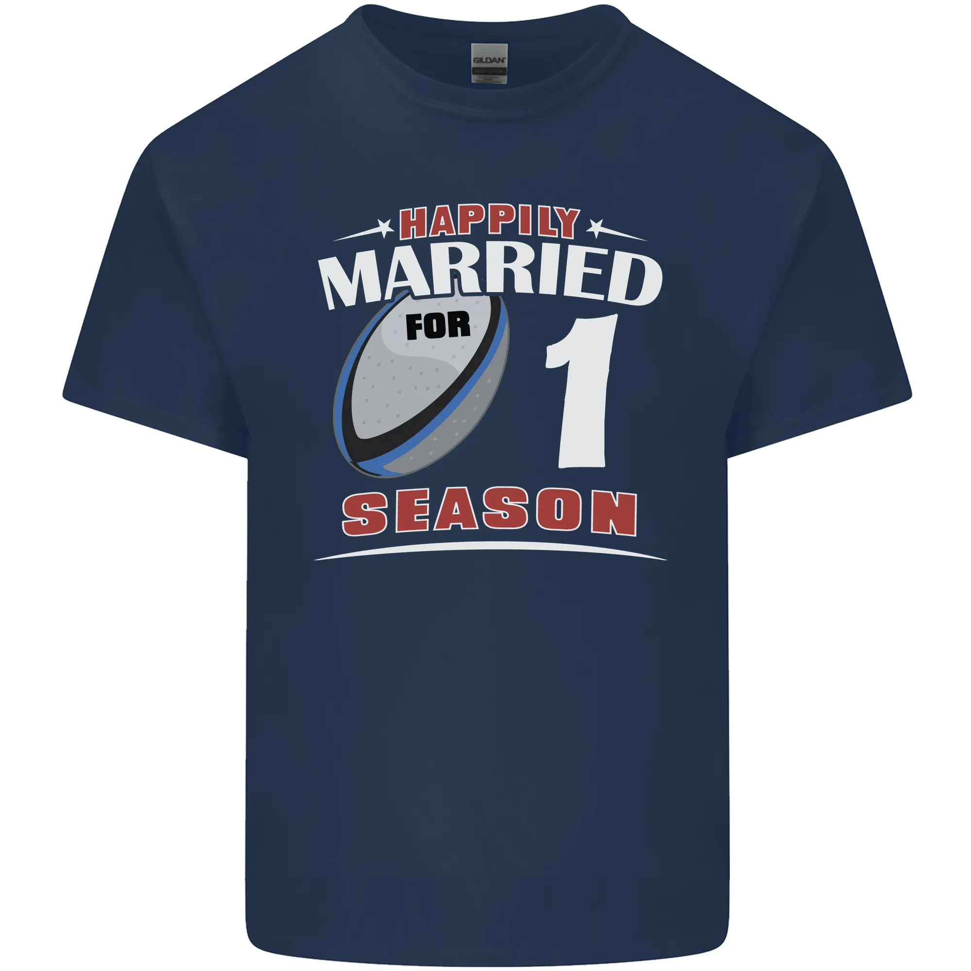 1 Year Wedding Anniversary 1st Rugby Mens Light Cotton T-Shirt