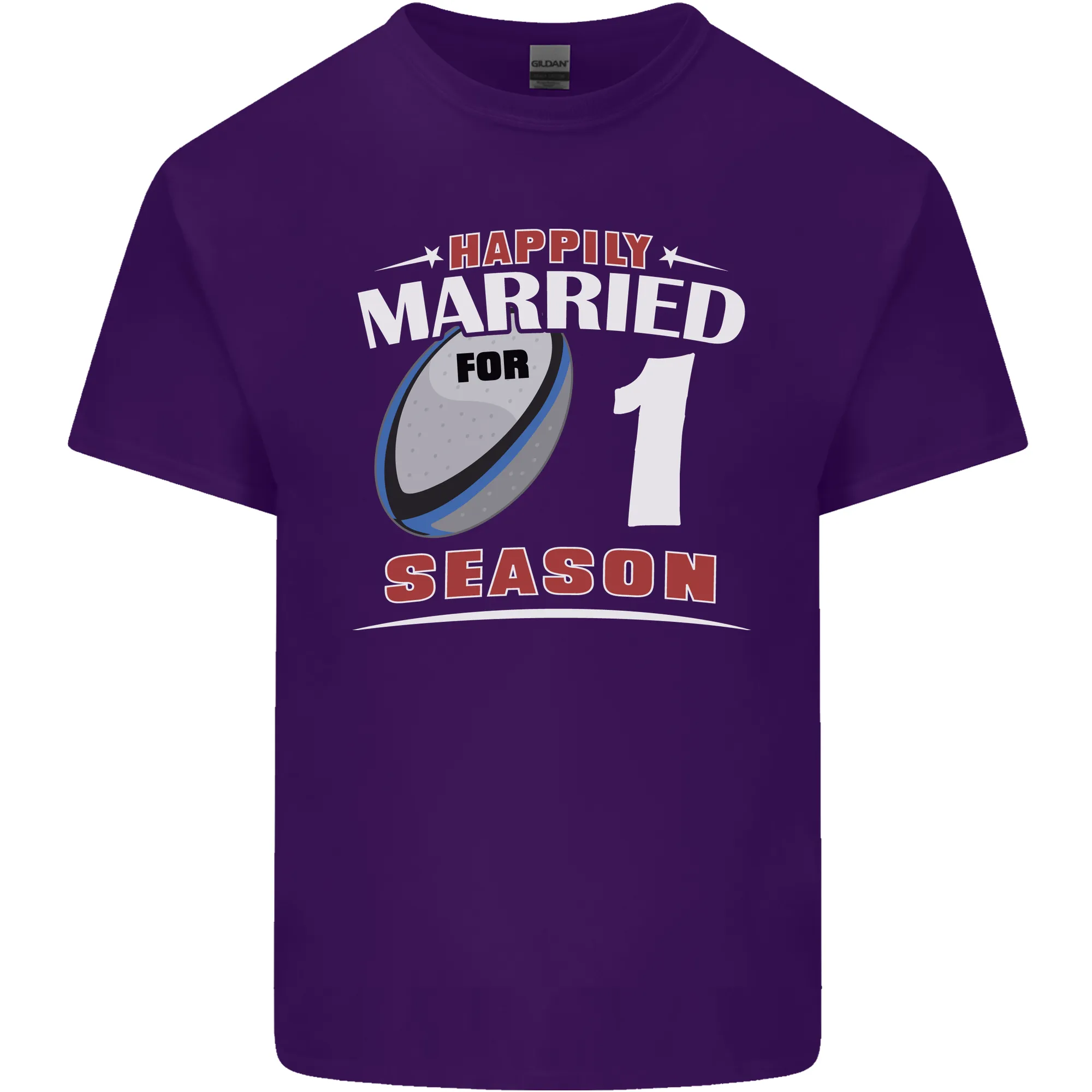 1 Year Wedding Anniversary 1st Rugby Mens Light Cotton T-Shirt