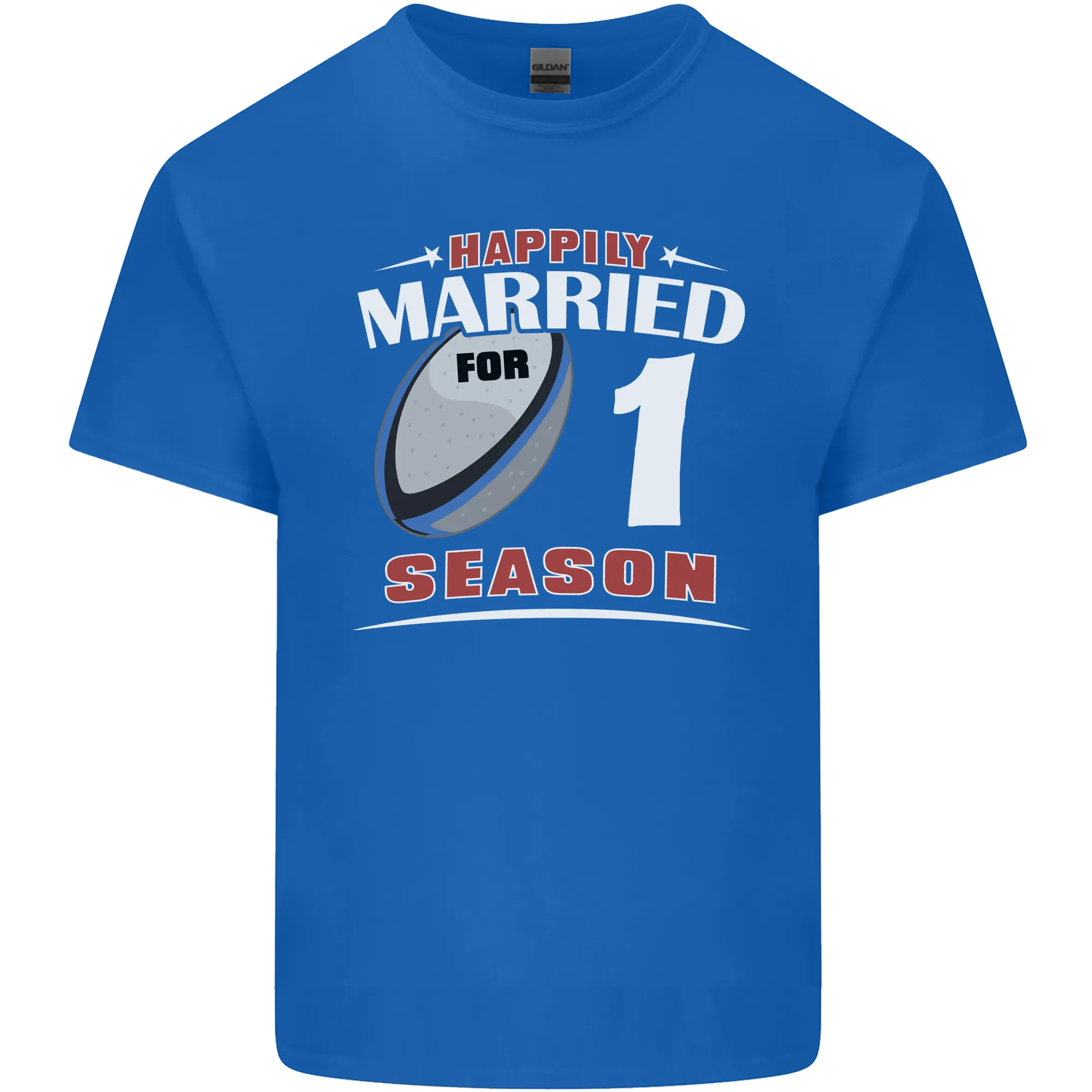1 Year Wedding Anniversary 1st Rugby Mens Light Cotton T-Shirt