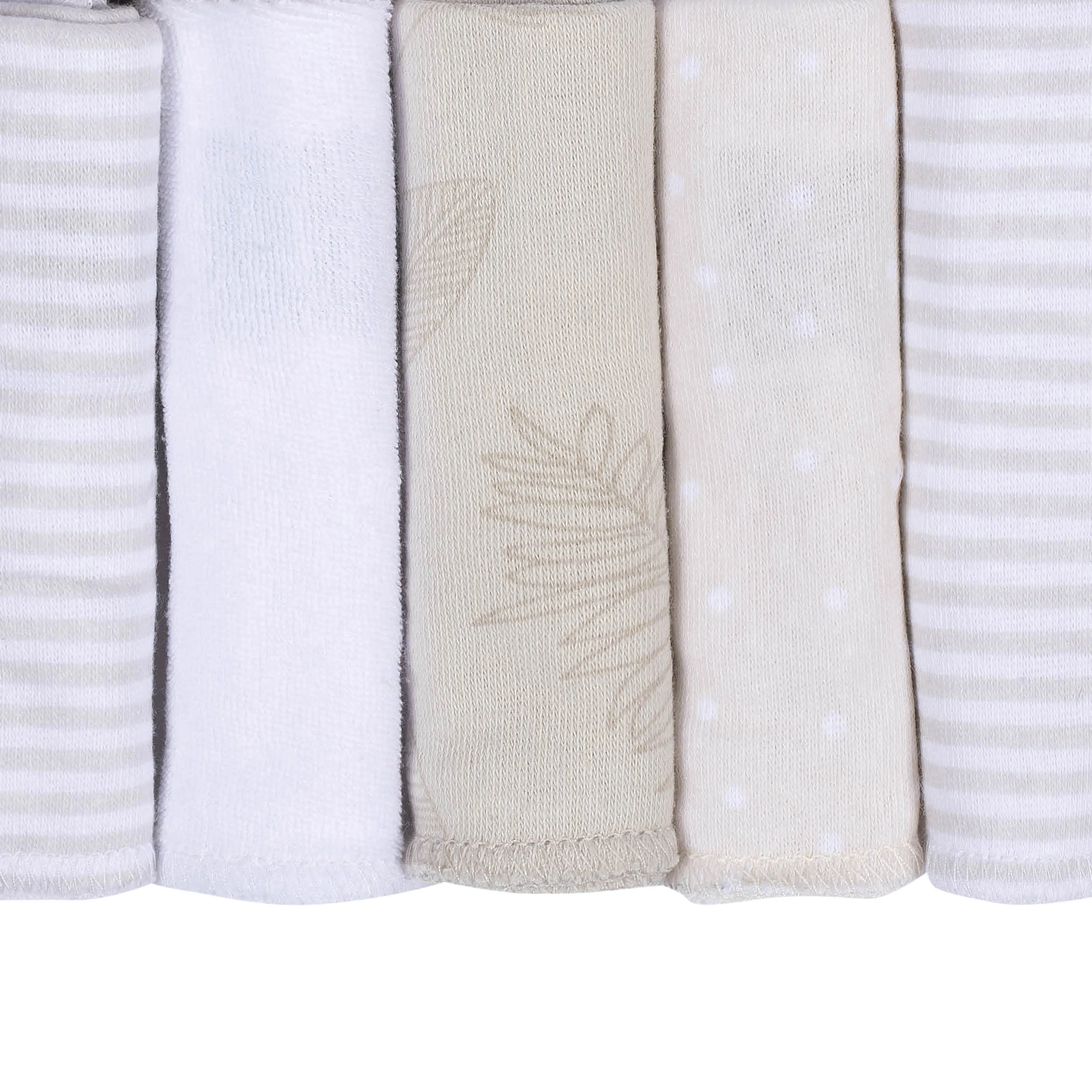 10-Pack Baby Neutral Natural Leaves Washcloths