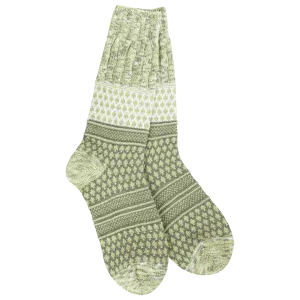 102420- Weekend Gallery Textured Crew- Envy Multi