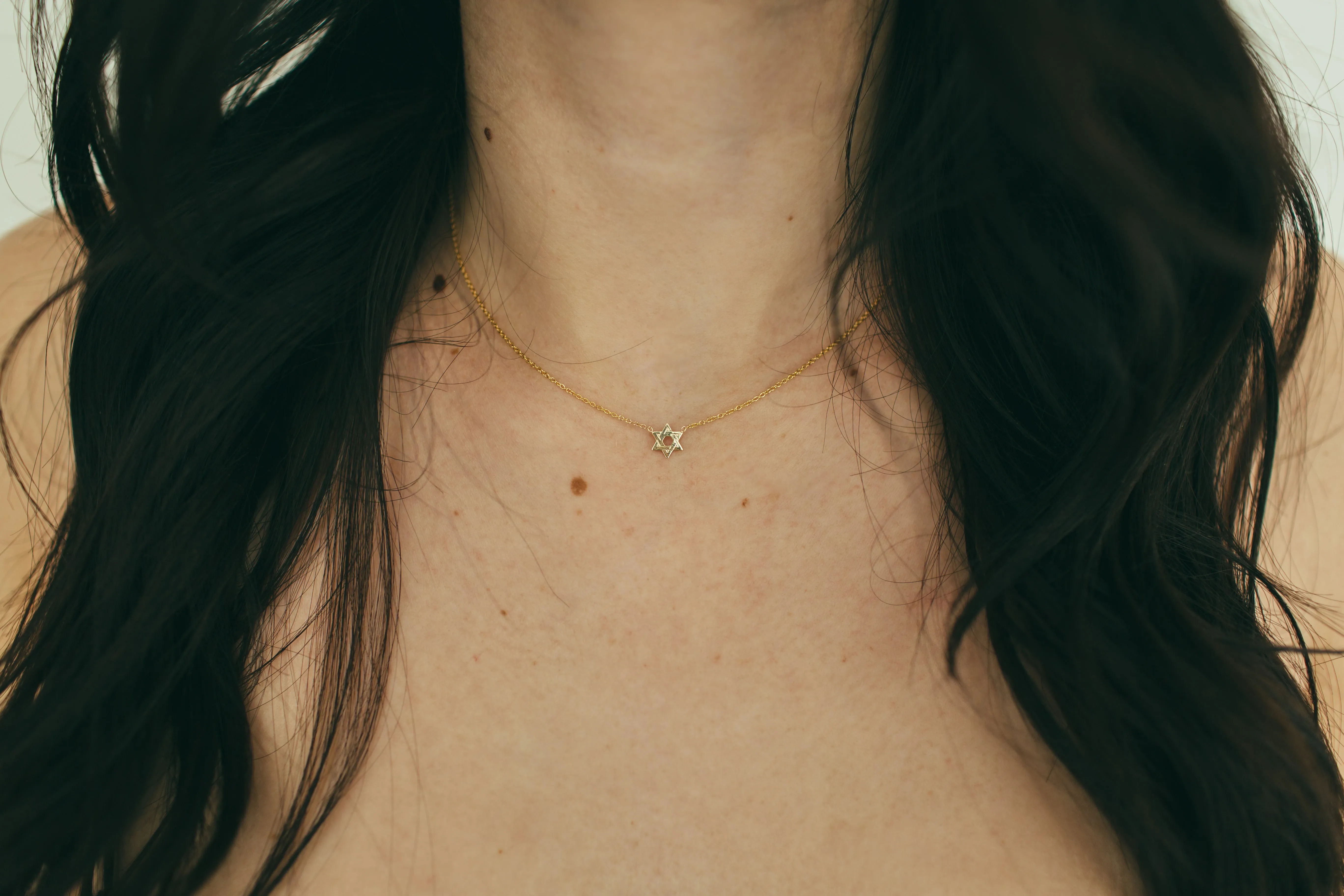 10K Gold Mini Star of David Necklace