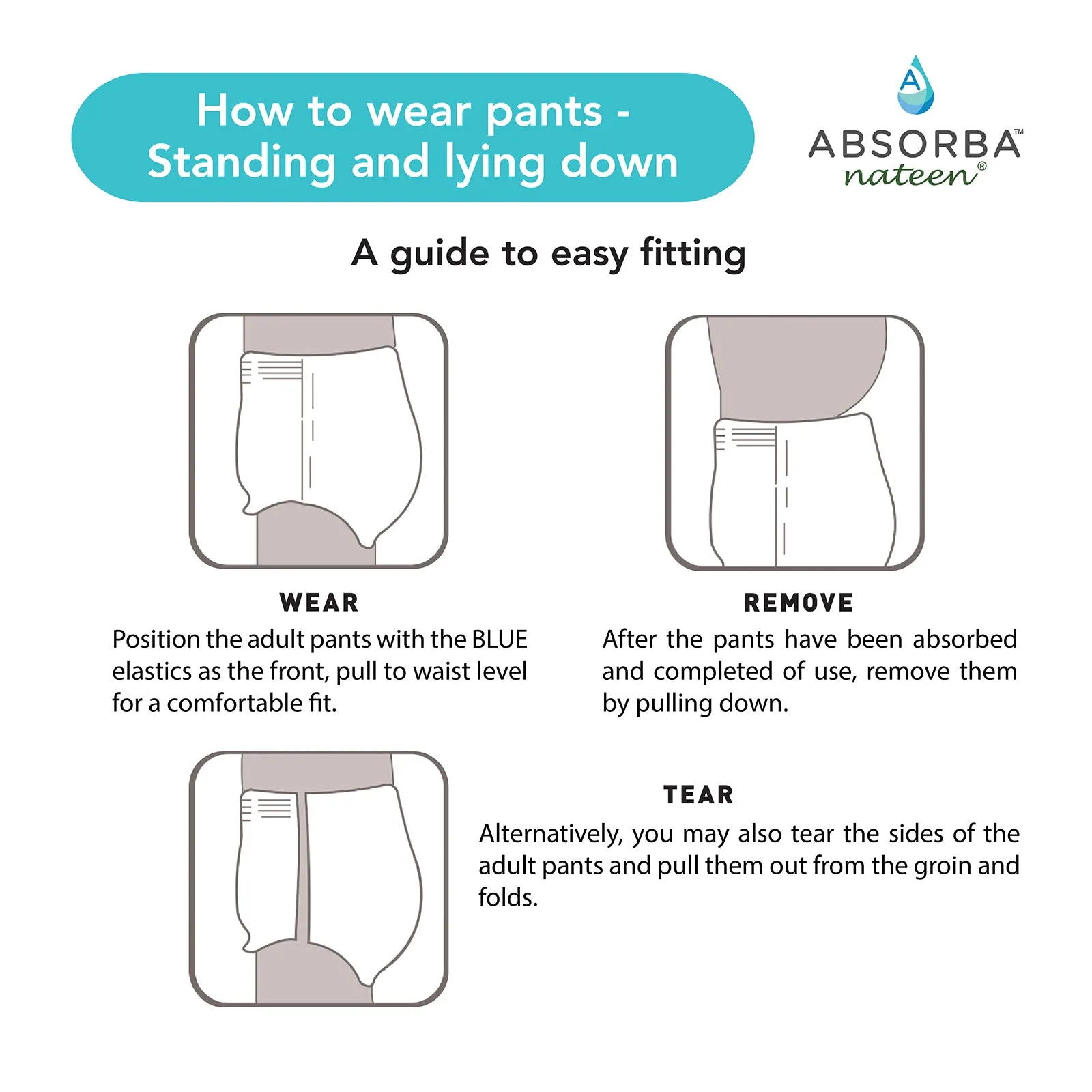 (10s   1) Nateen Super Pull Up Adult Pants M (Carton of 8)