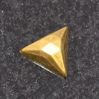 11mm Tri Facet, Vintage Brass, pk/6