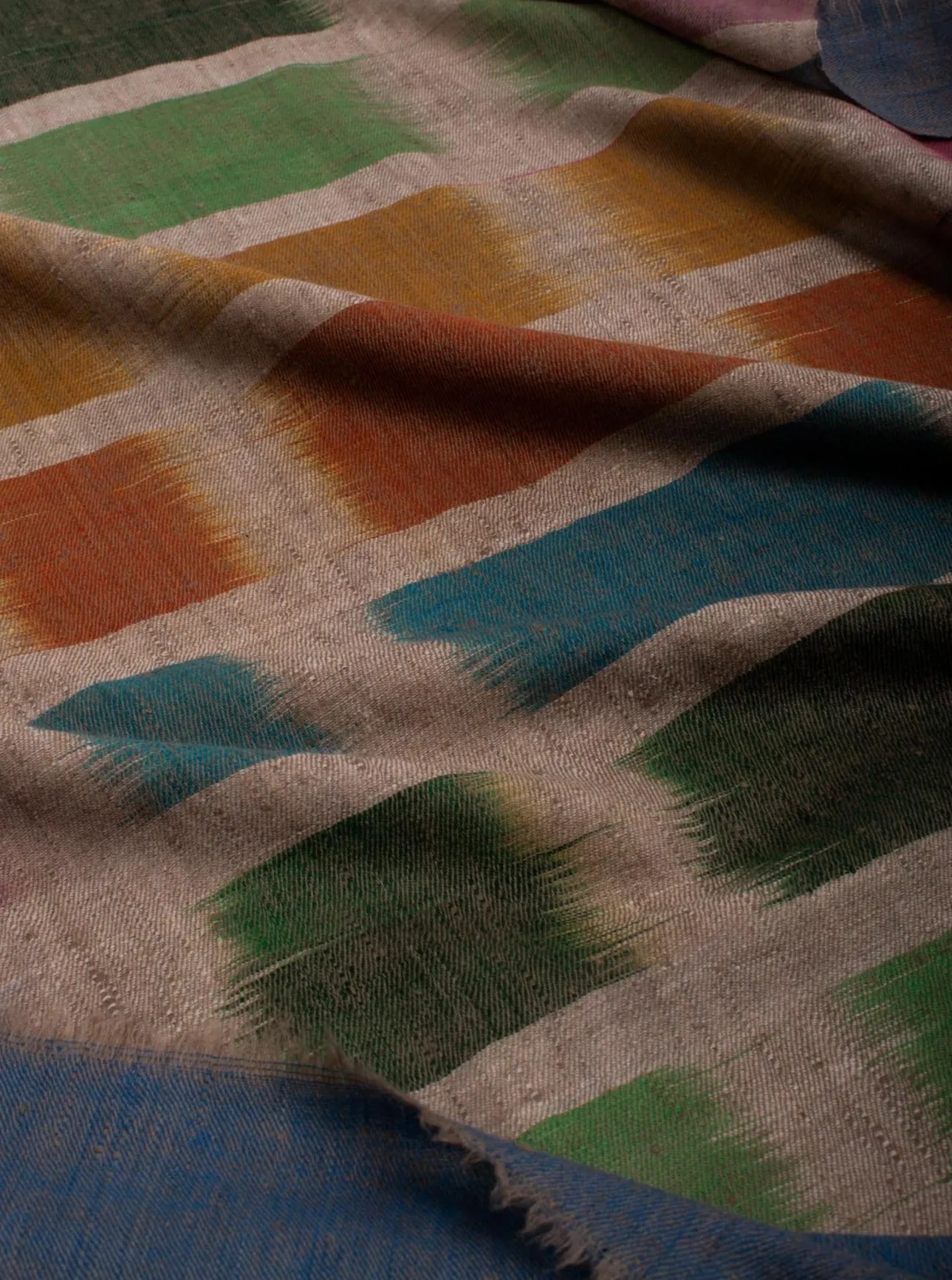 12 Color Fine Artistic Ikat Pashmina - CUTTACK
