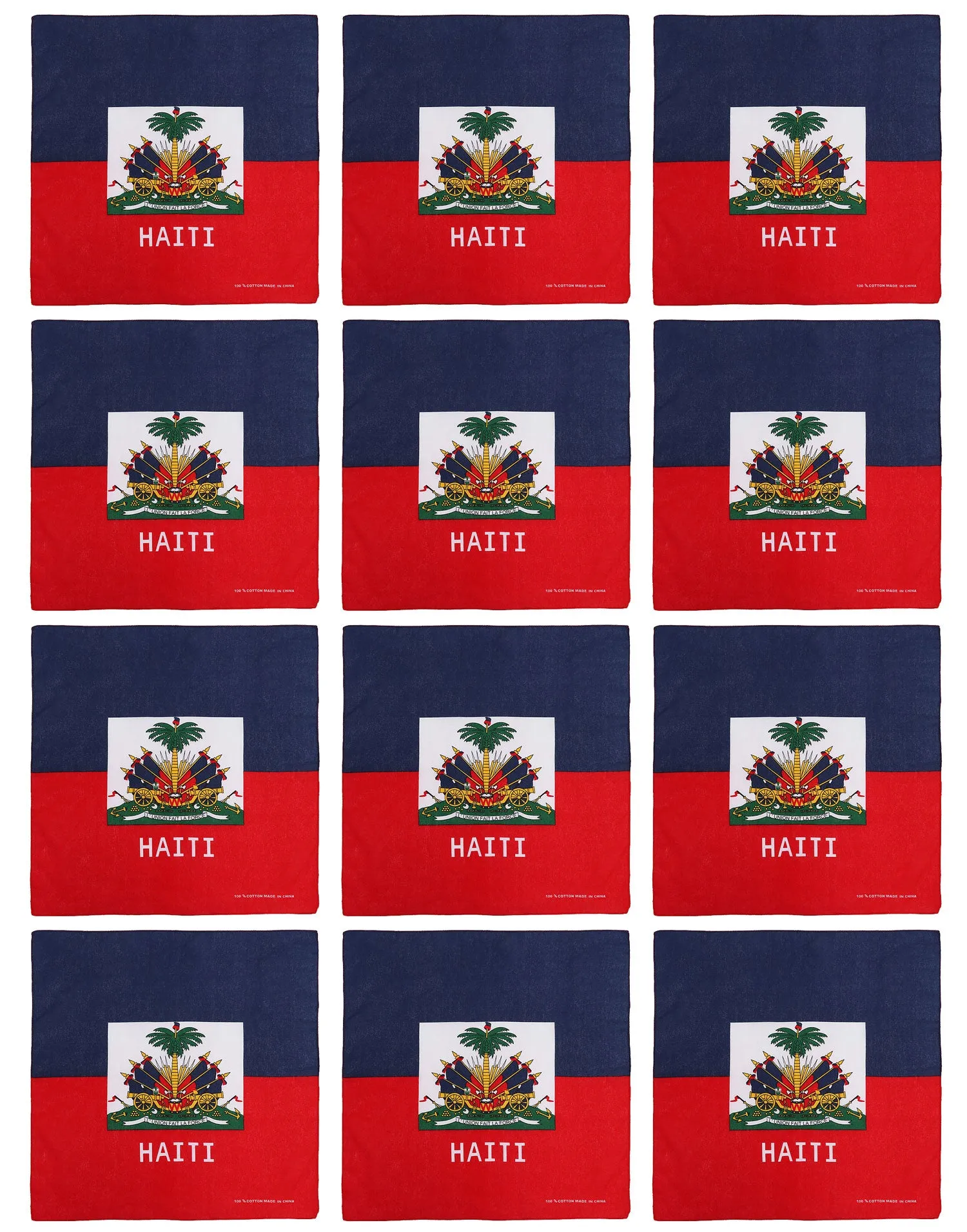 12-Pack Bandana Headband - Haiti