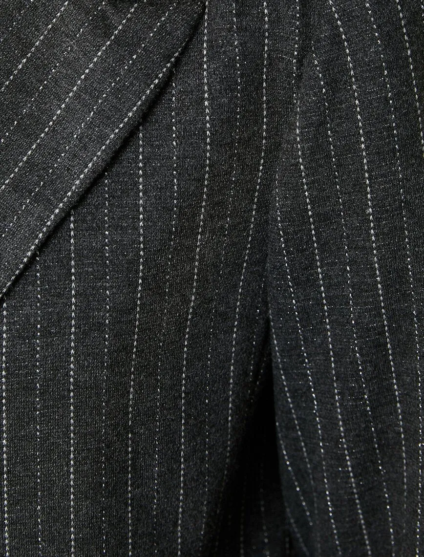 14989 Grey Striped Pocket Jacket