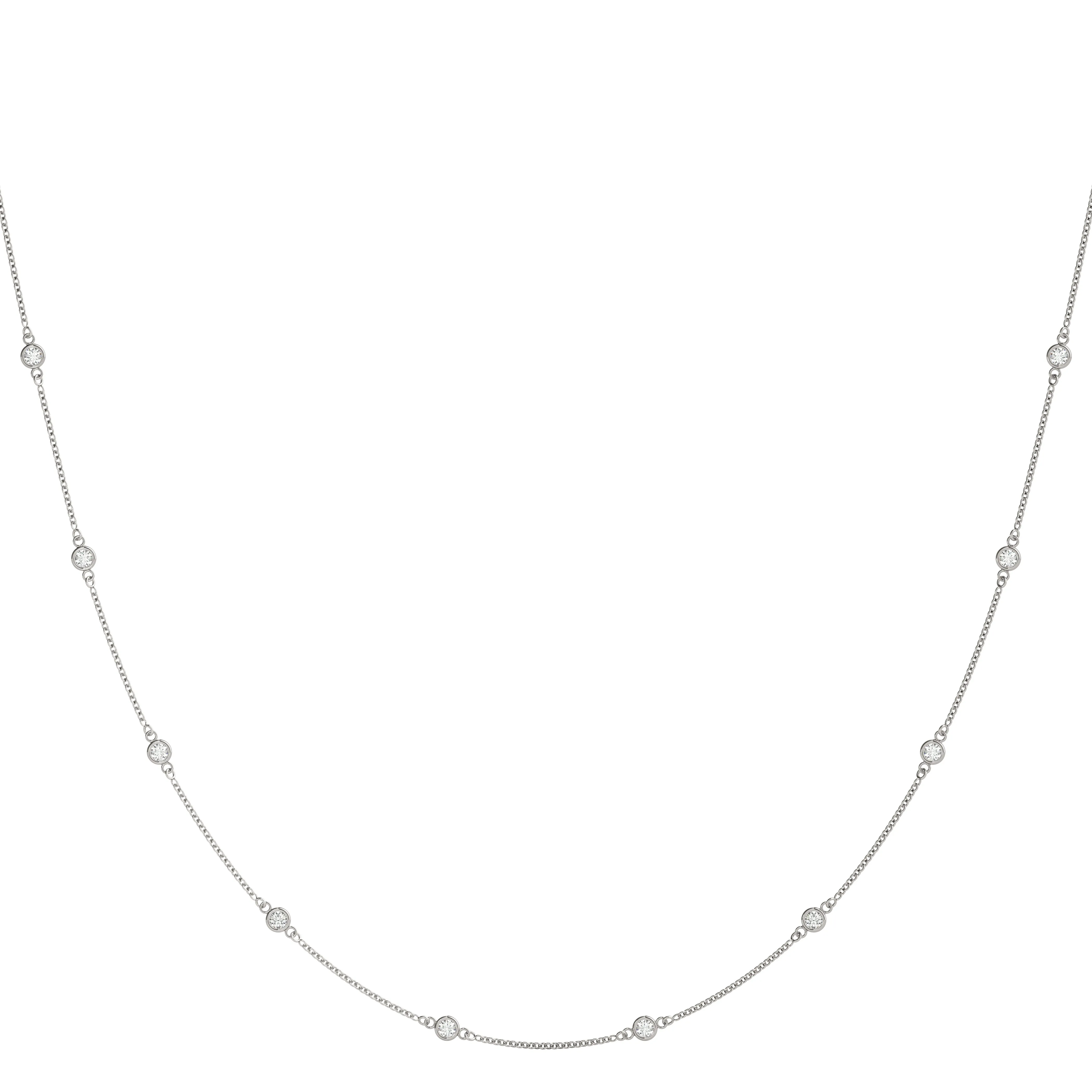 14ct Gold Lab Grown Diamond Necklace (1 1/2 ct. TDW)