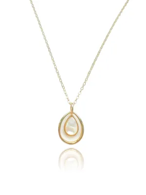 14k Gold-Filled Pearl Drop Necklace
