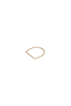 14K Solid Gold Square Bar Stackable Ring