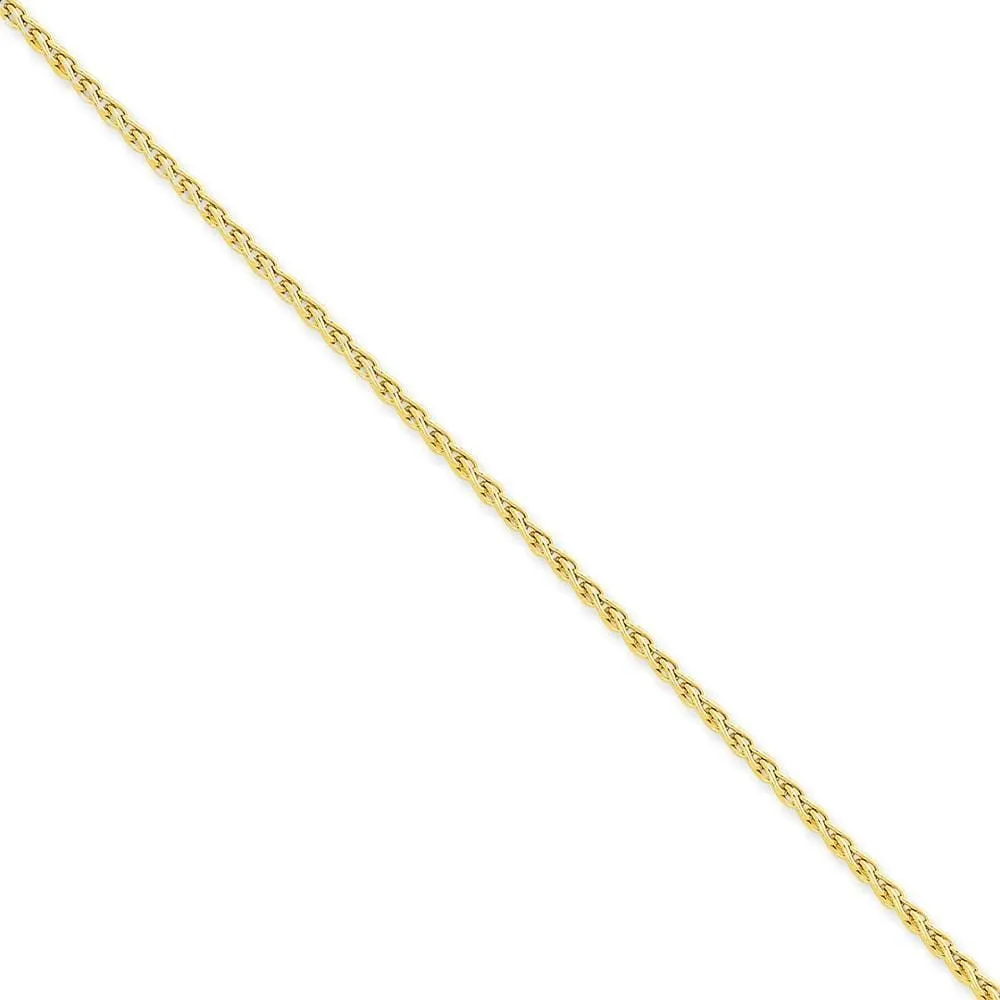 14k Yellow Gold 2.25mm Parisian Wheat Chain