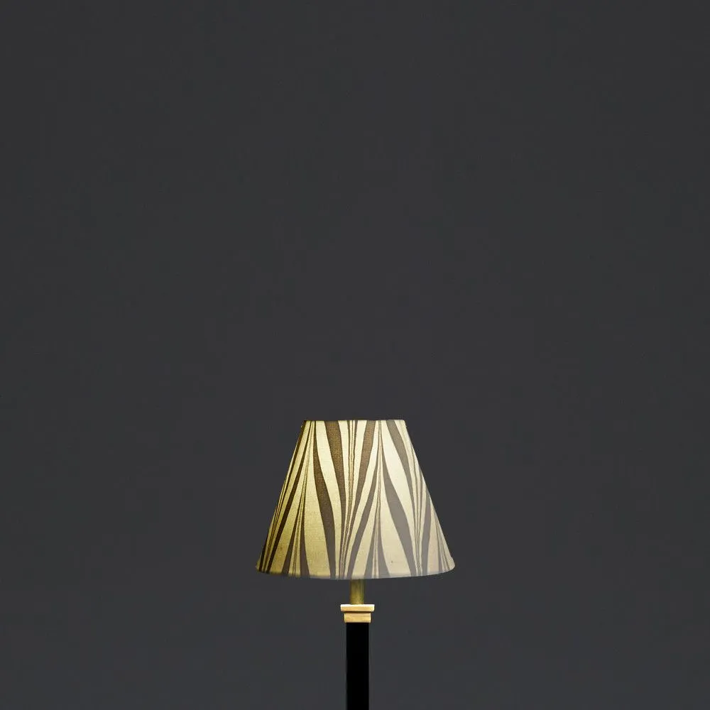 16cm empire shade in hand made marbled paper in grey savio