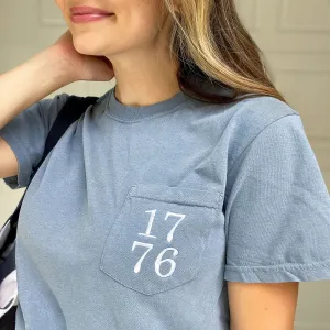 1776 Embroidered Comfort Colors Pocket T-Shirt