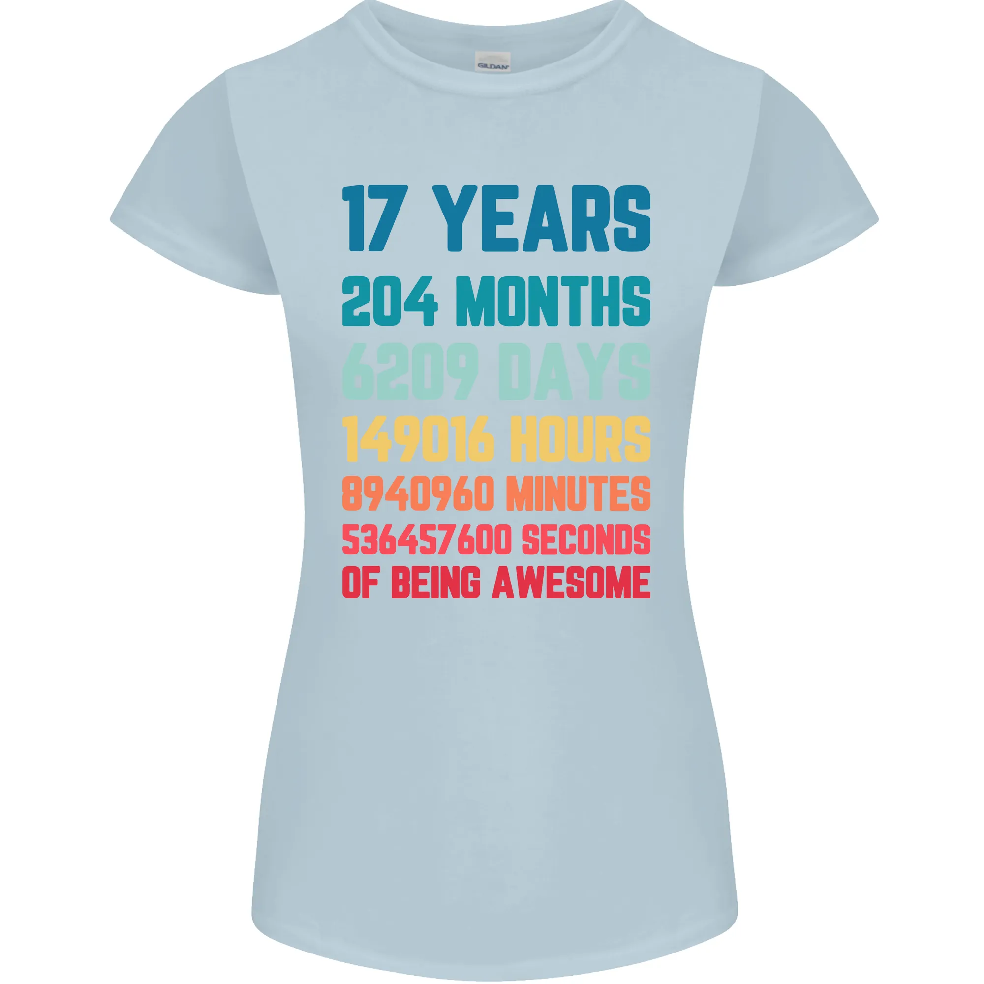 17th Birthday 17 Year Old Womens Petite Cut T-Shirt