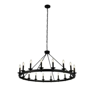18-Lights Fresher Wagon Wheel Design Chandelier