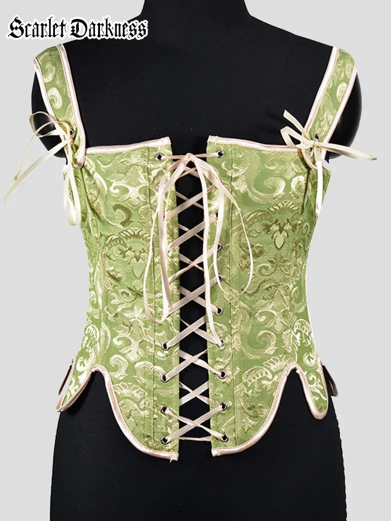 1850s Victorian Jacquard Classical Herringbone Corset