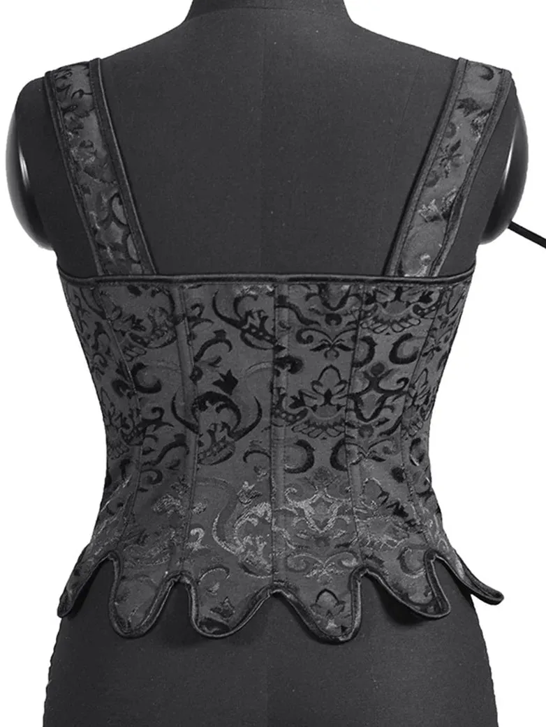 1850s Victorian Jacquard Classical Herringbone Corset