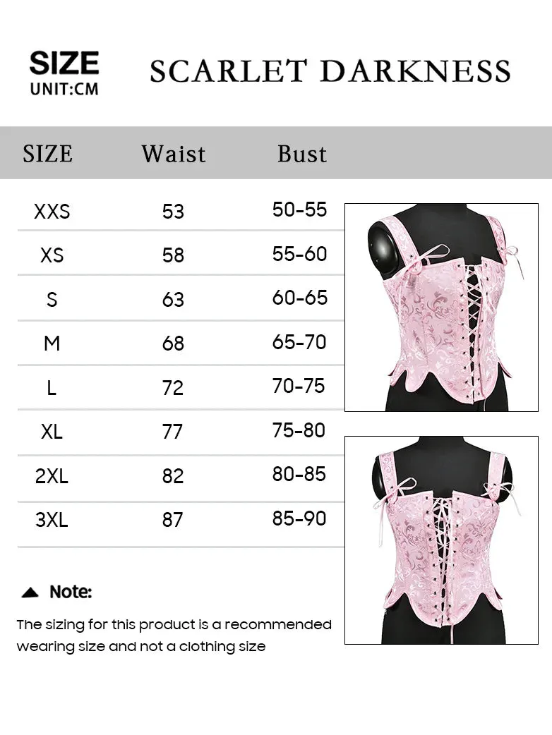 1850s Victorian Jacquard Classical Herringbone Corset
