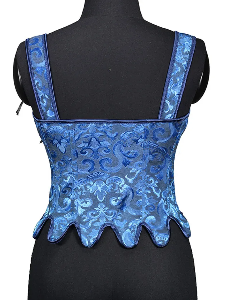 1850s Victorian Jacquard Classical Herringbone Corset