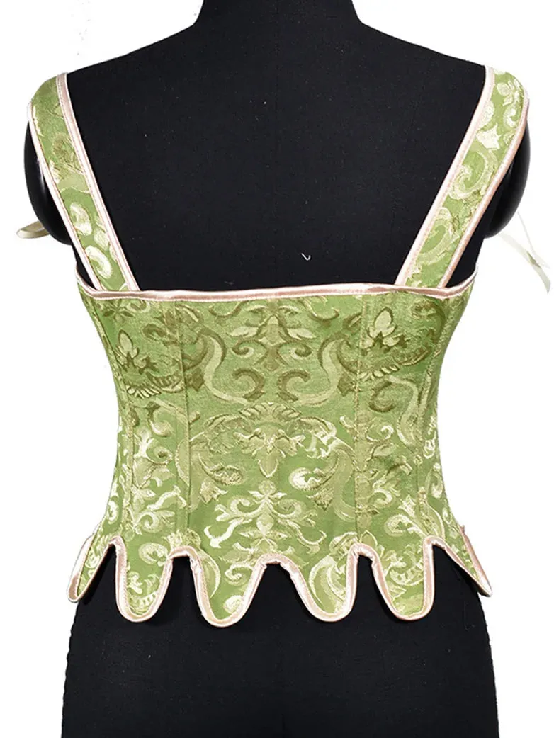 1850s Victorian Jacquard Classical Herringbone Corset