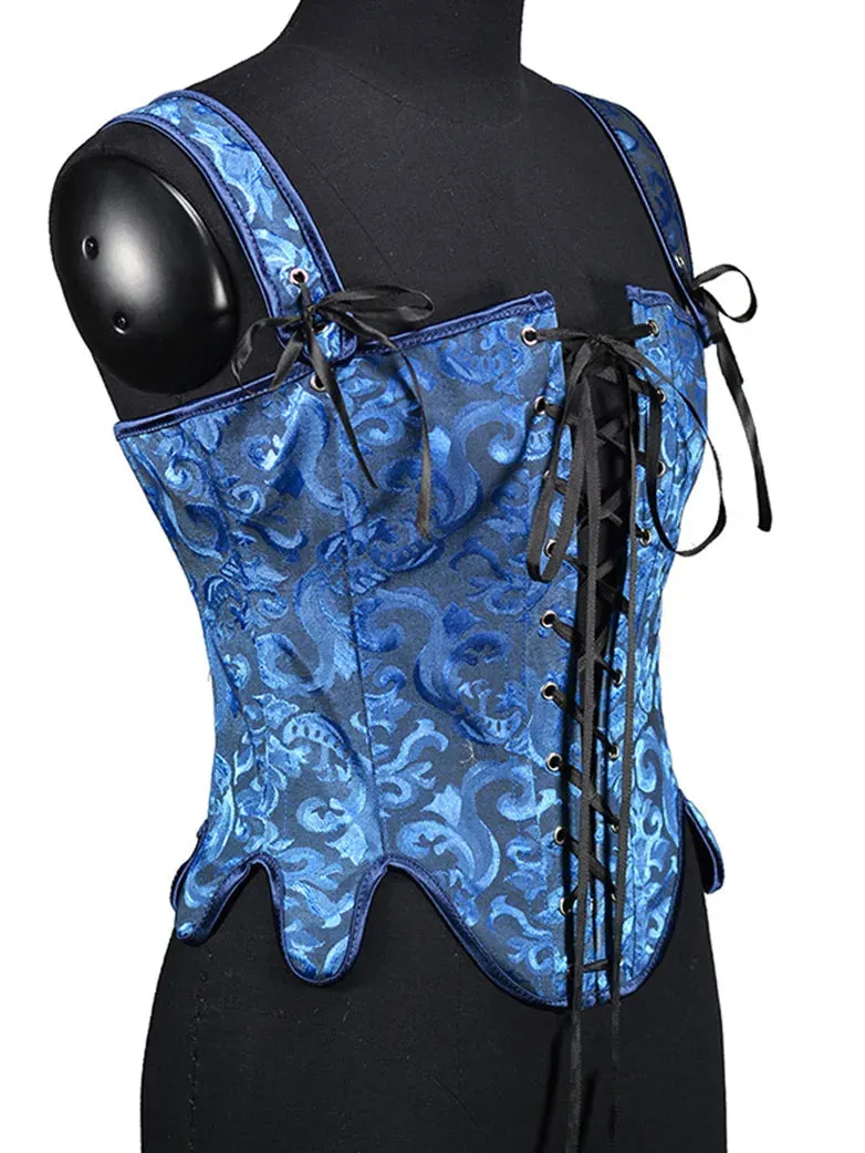 1850s Victorian Jacquard Classical Herringbone Corset