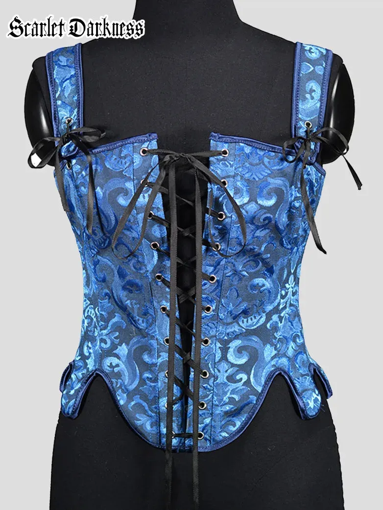 1850s Victorian Jacquard Classical Herringbone Corset