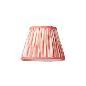 18cm straight empire pendant silk ikat shade in coral and cream Atlas