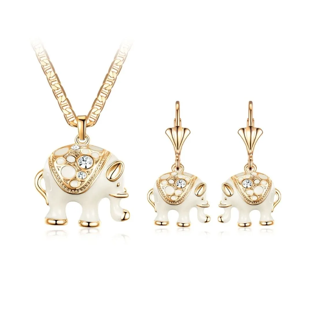 18K Gold Plated Lucky Elephant Set