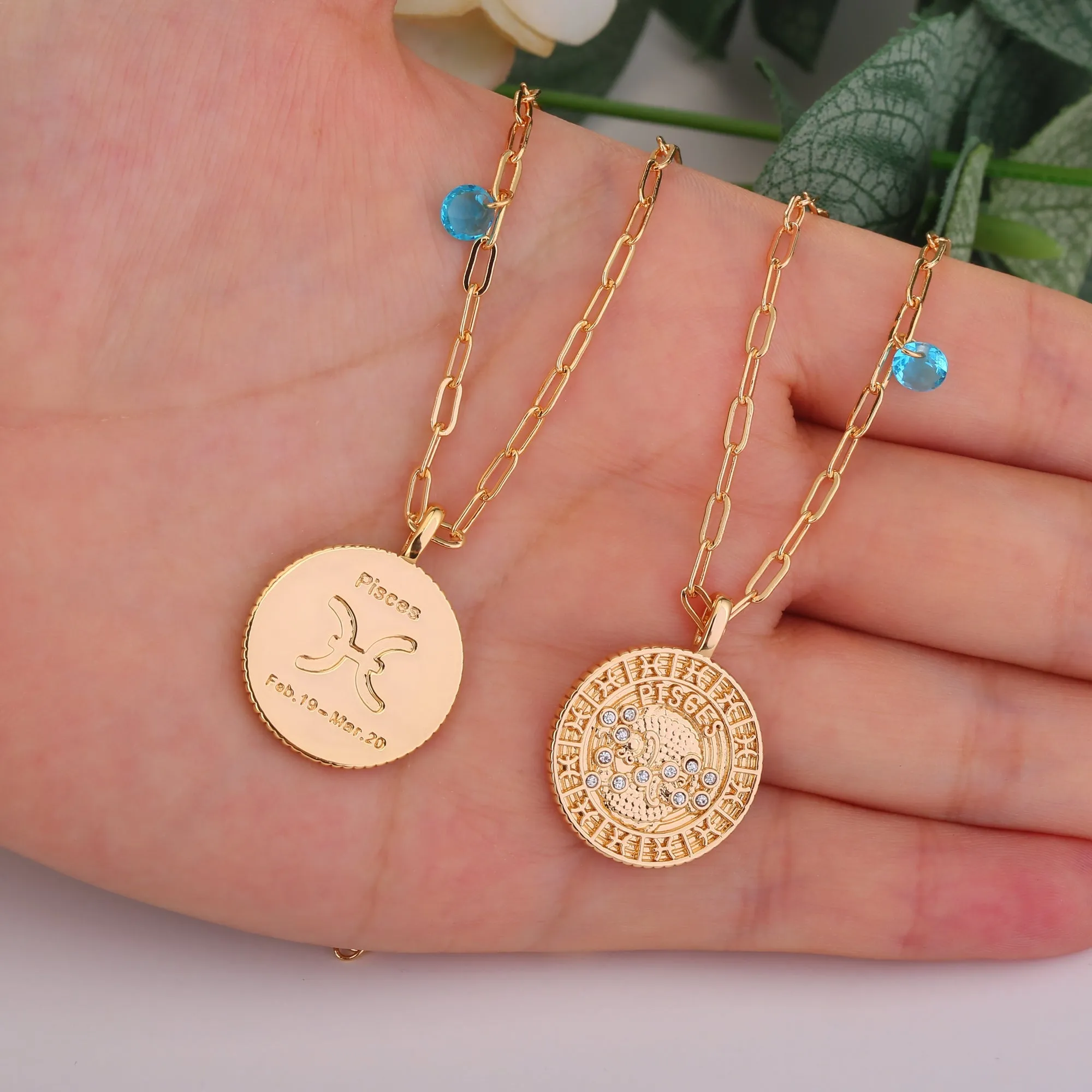 18K Gold Plated Zodiac Birth Coin