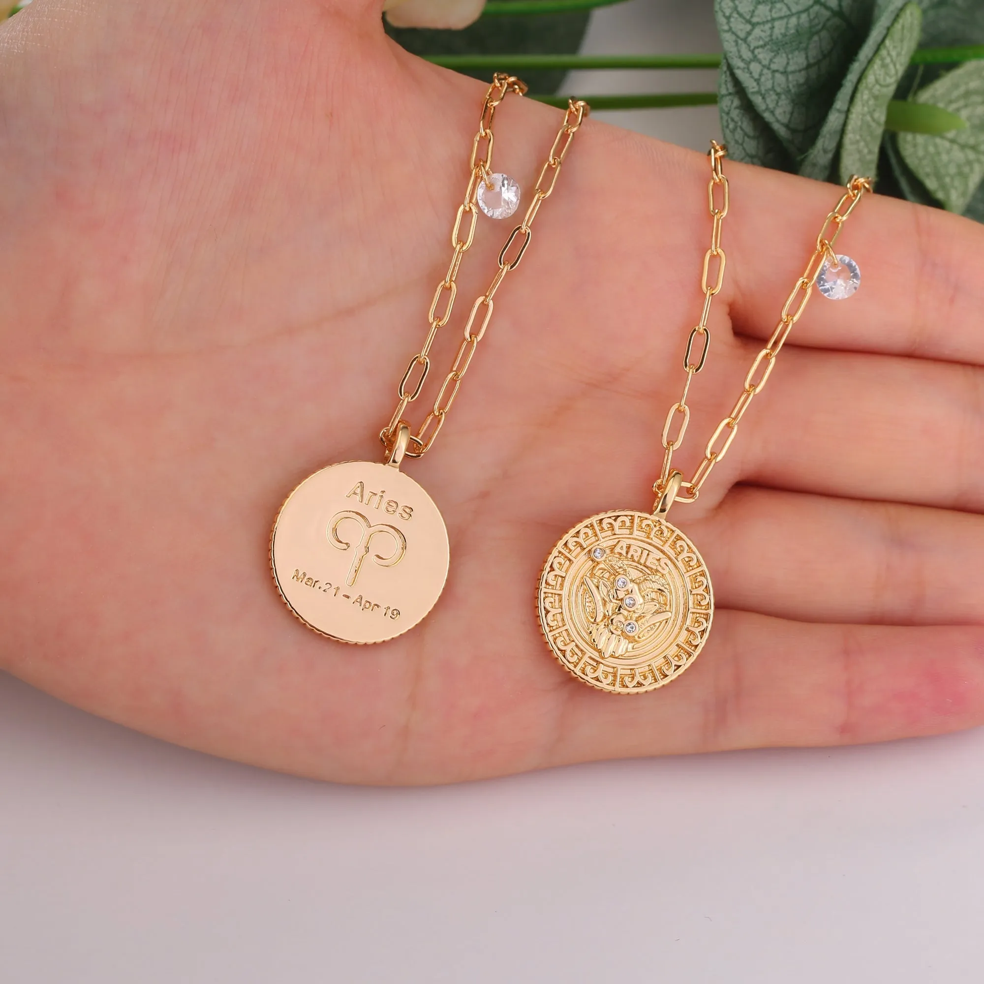 18K Gold Plated Zodiac Birth Coin