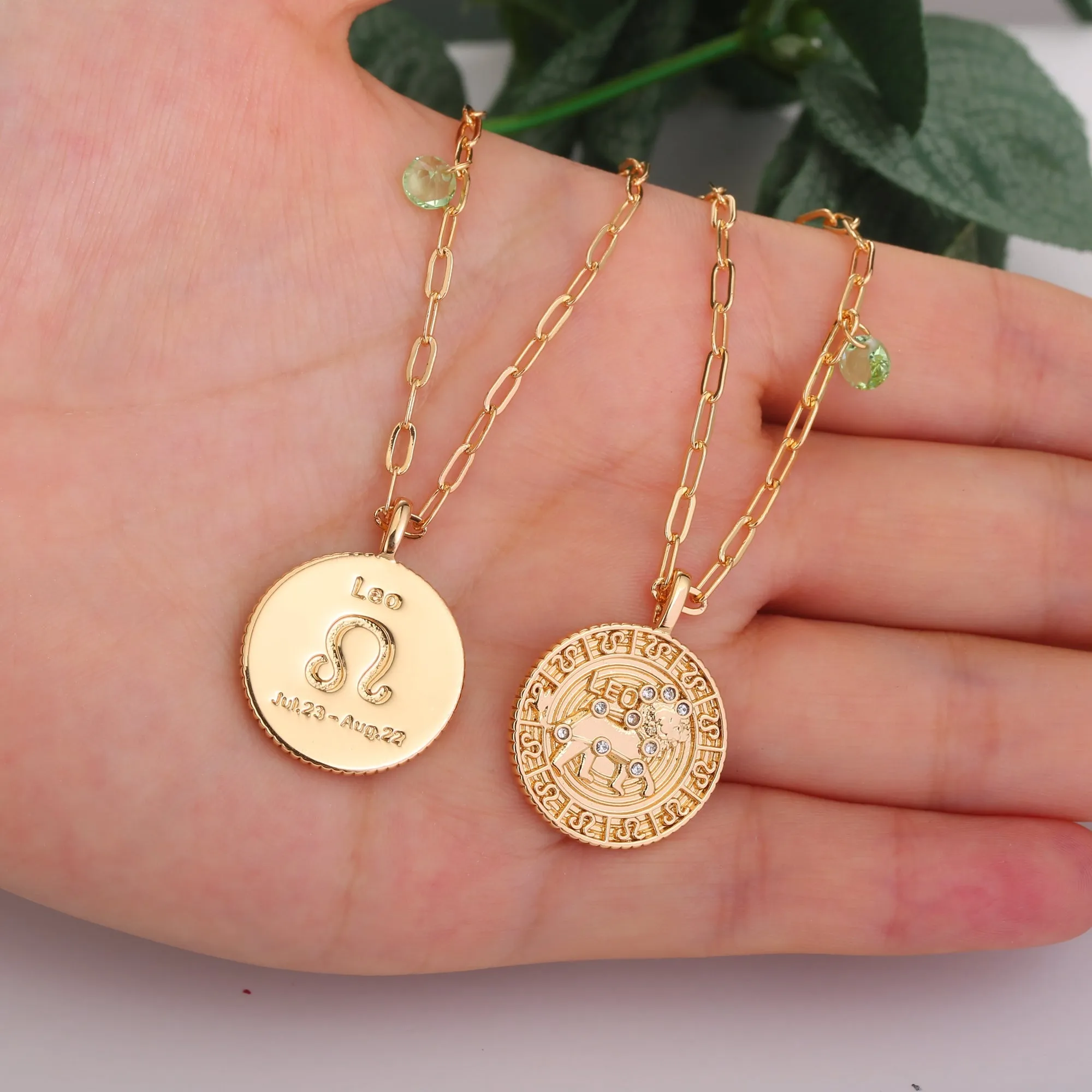 18K Gold Plated Zodiac Birth Coin