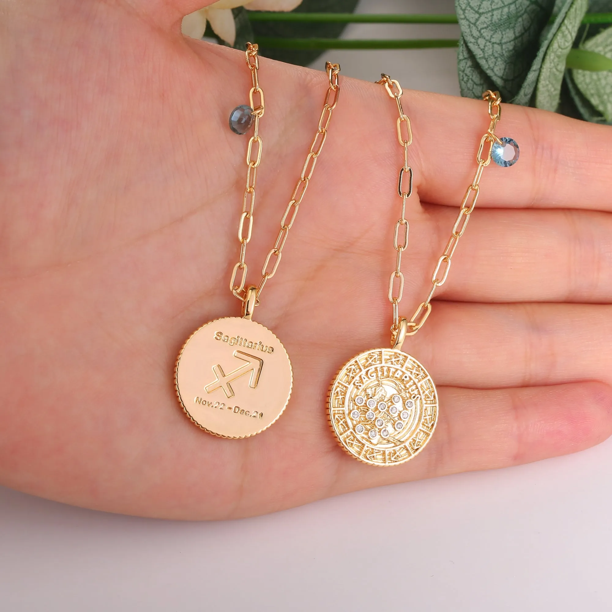 18K Gold Plated Zodiac Birth Coin