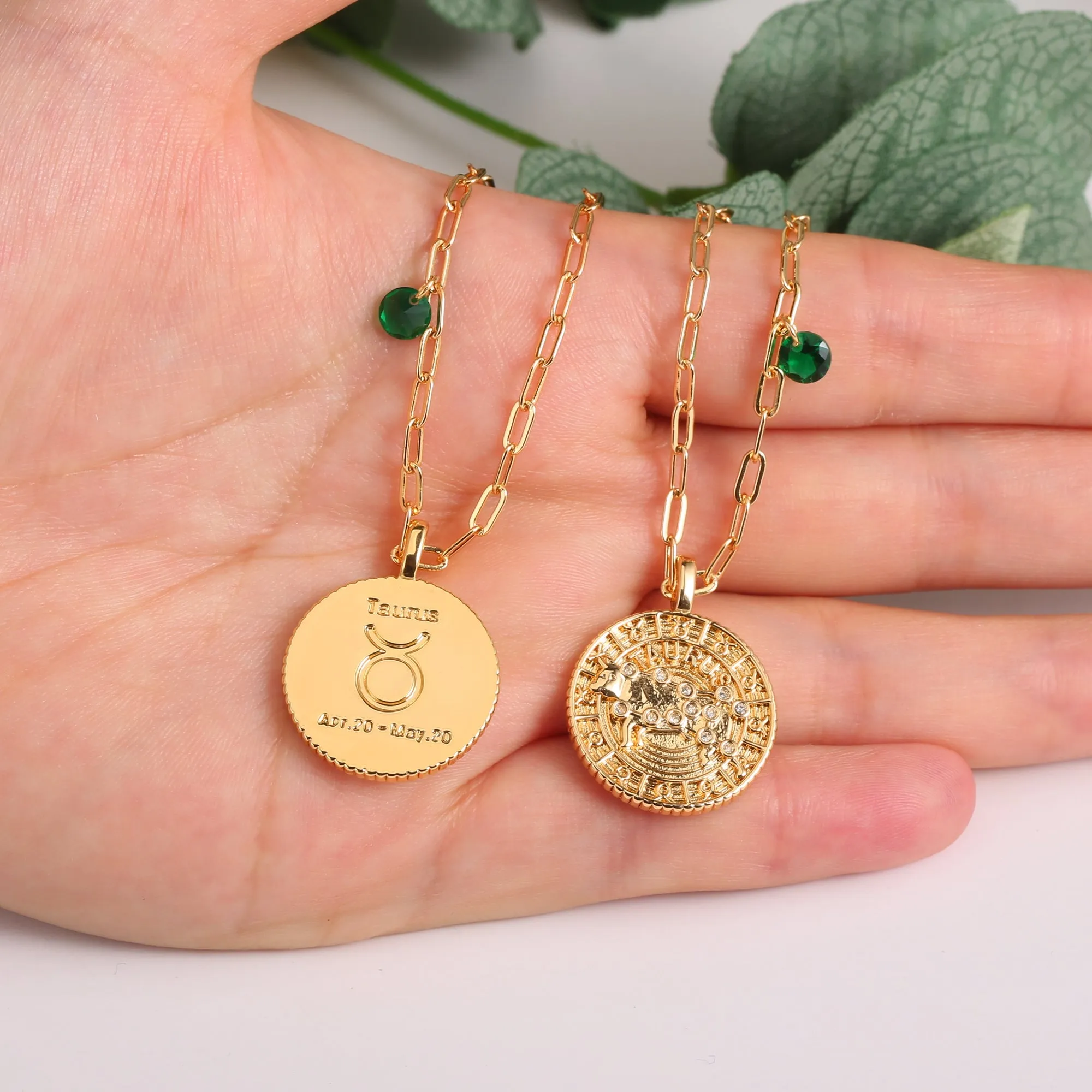 18K Gold Plated Zodiac Birth Coin