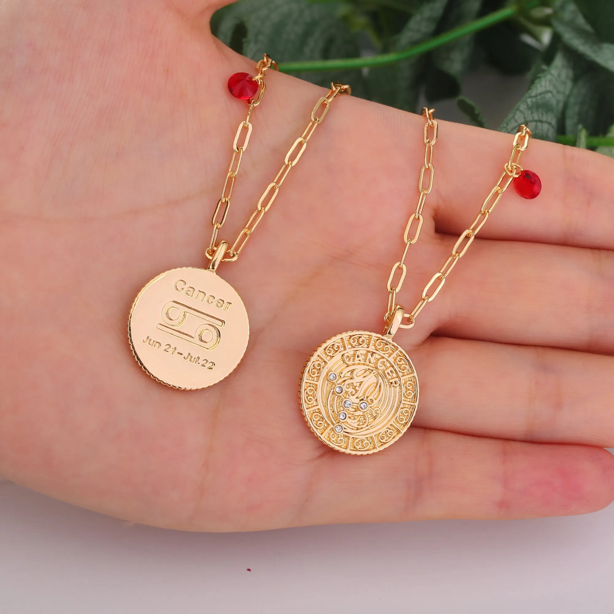 18K Gold Plated Zodiac Birth Coin