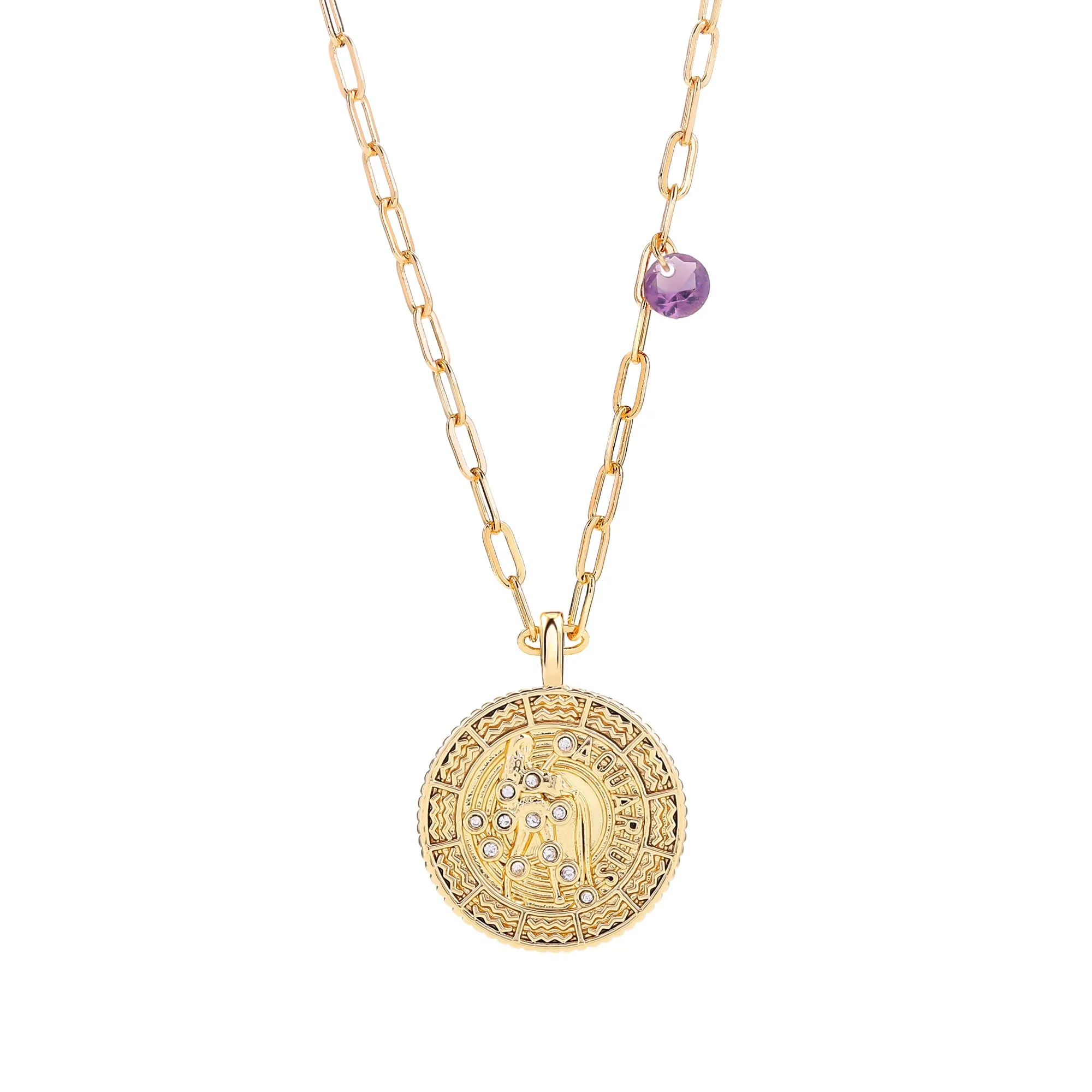 18K Gold Plated Zodiac Birth Coin