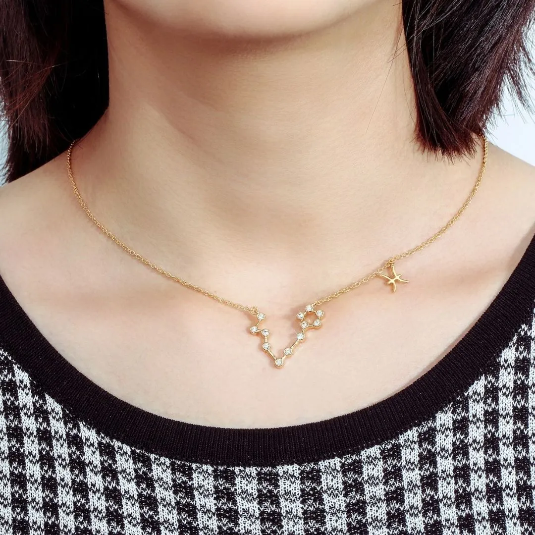 18K Gold Plated Zodiac Constellation Necklace