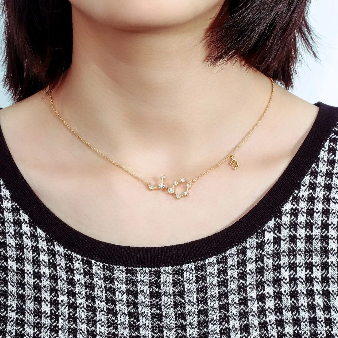 18K Gold Plated Zodiac Constellation Necklace