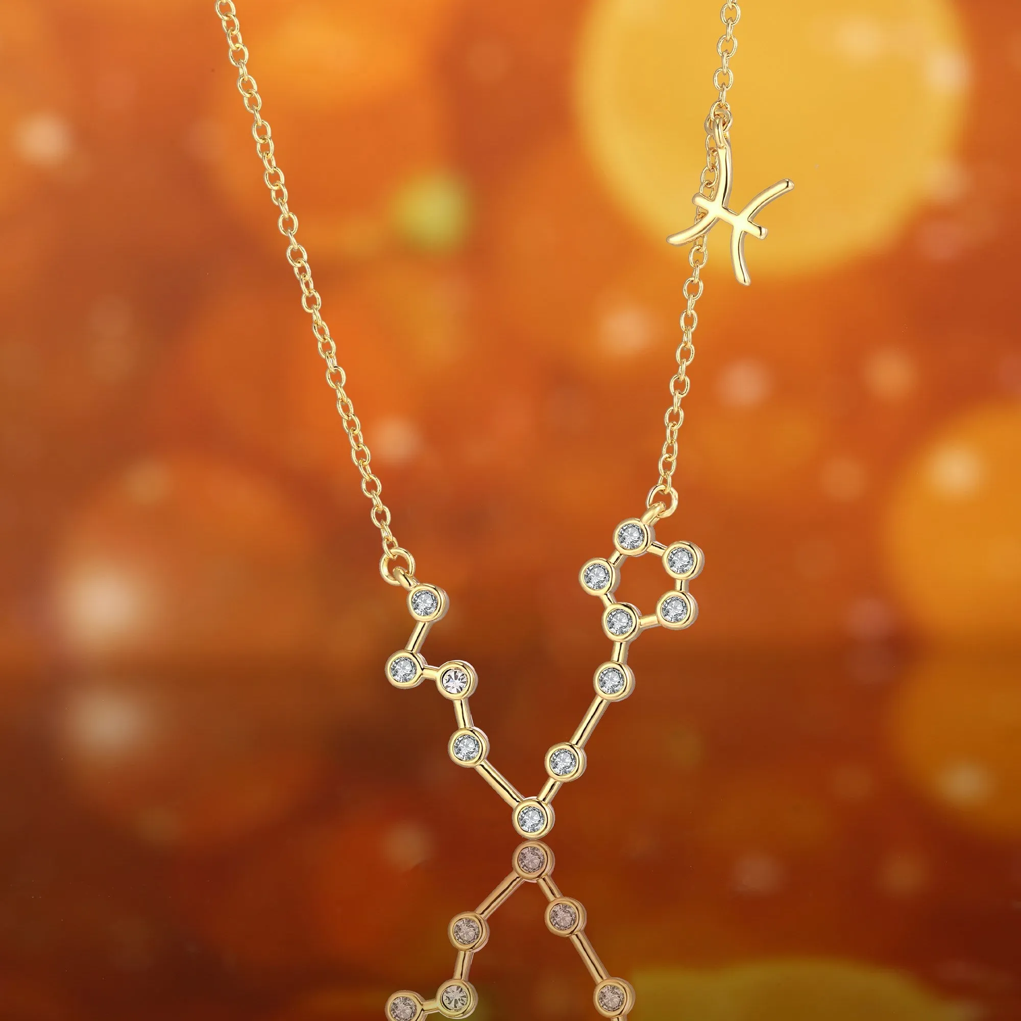 18K Gold Plated Zodiac Constellation Necklace
